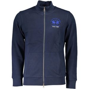 La Martina - Hoodies - Blauw - Heren - Katoen - Ritssluiting