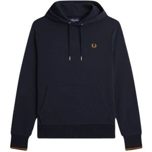 Fred Perry, Heren, Sweatshirts & Hoodies, Blauw, Maat: M Katoen,