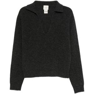 Alysi, Dames, Truien, Grijs, Maat: XS Zijde,