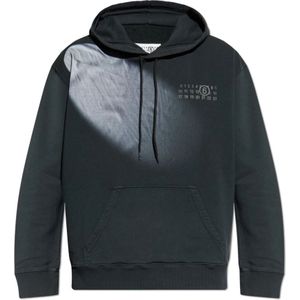 MM6 Maison Margiela, Heren, Sweatshirts & Hoodies, Grijs, Maat: L Katoen,