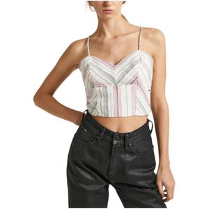 Pepe Jeans, Dames, Tops, Veelkleurig, Maat: L