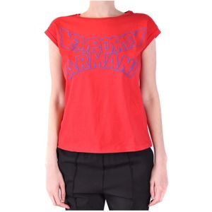Emporio Armani, Dames, Tops, Rood, Maat: XS Katoen,