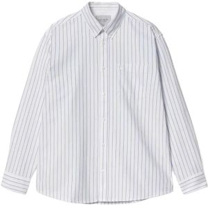 Carhartt Wip, Heren, Overhemden, Wit, Maat: S Katoen,