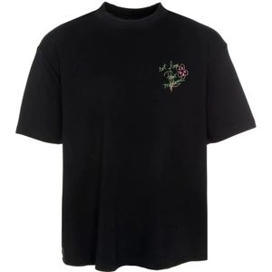 Drole de Monsieur - Short Sleeve Sketch Tee - T-shirt - Blauw - 100% Katoen