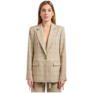 Patrizia Pepe, Dames, Jassen, Beige, Maat: XS Denim,