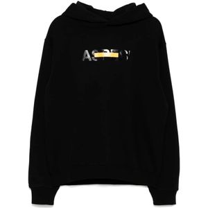 Aspesi, Heren, Sweatshirts & Hoodies, Zwart, Maat: S Katoen,