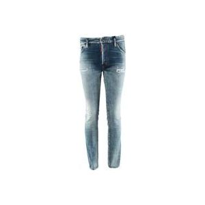 Dsquared2 Slim-Fit Blauwe Jeans voor Heren , Blue , Heren , Maat: M