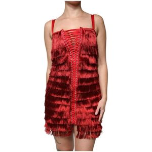 Dolce & Gabbana, Dames, Jurken, Rood, Maat: XS Zijde,