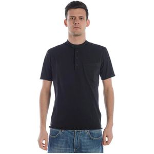 Daniele Alessandrini, Heren, Tops, Blauw, Maat: S Katoen,