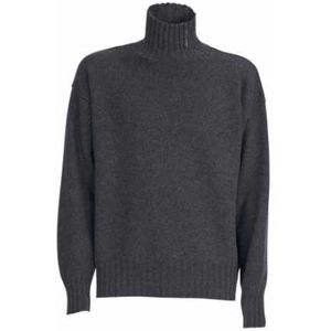 Isabel Benenato, Heren, Truien, Grijs, Maat: XL Kasjmier,