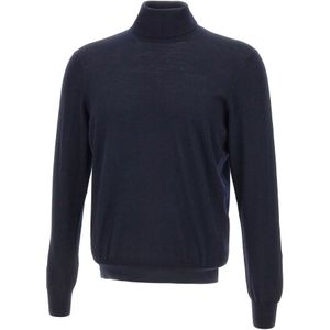 Gran Sasso, Heren, Truien, Blauw, Maat: M Wol,