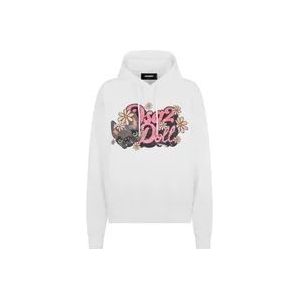 Dsquared2 Cool Fit Hoodie voor Hilde Doll , White , Dames , Maat: M