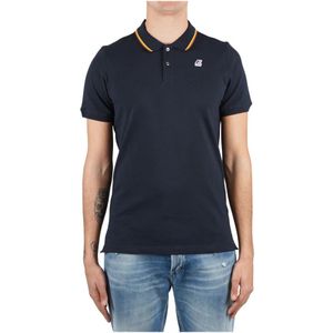 K-Way, Heren, Tops, Blauw, Maat: L Katoen,