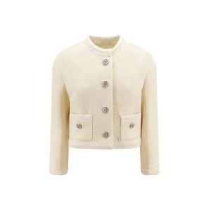 Gucci Wollen Blazer met Metalen Knopen , White , Dames , Maat: XS