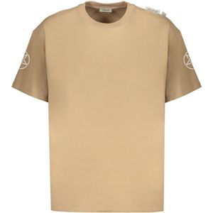 Isabella 1985, Heren, Tops, Beige, Maat: M Katoen,