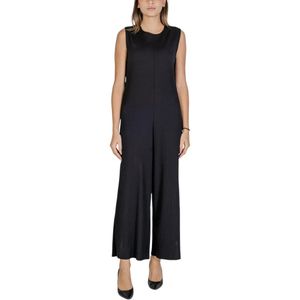 Sandro Ferrone, Dames, Jumpsuits & Playsuits, Zwart, Maat: S Leer,