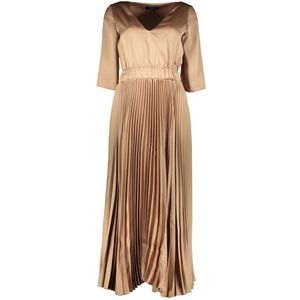 Fabiana Filippi, Dames, Jurken, Beige, Maat: S Poliester,