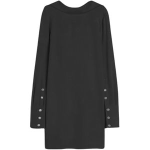 Sportmax, Dames, Jurken, Zwart, Maat: XS Zijde,