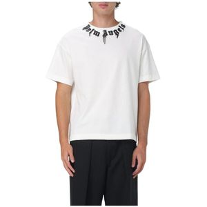 Palm Angels, Heren, Tops, Wit, Maat: L