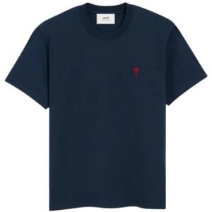 Ami Paris, Heren, Tops, Blauw, Maat: S