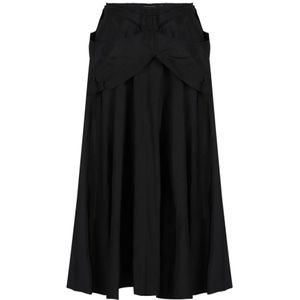Maison Margiela - Gelaagde Midi Rok - Zwart - Polyamide