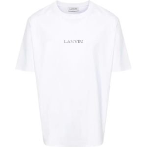 Lanvin, Heren, Tops, Wit, Maat: L Katoen,