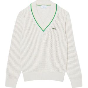 Lacoste - V-Hals Trui - Beige - Katoen