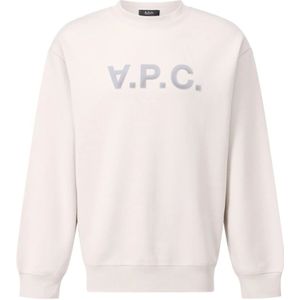A.p.c. - Logo Sweater - Beige - Katoen - Comfort Fit