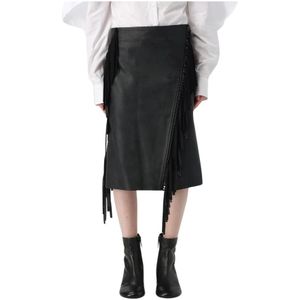 Stella McCartney, Dames, Rokken, Zwart, Maat: S Leer,