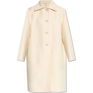 Jil Sander, Dames, Mantels, Beige, Maat: S Wol,