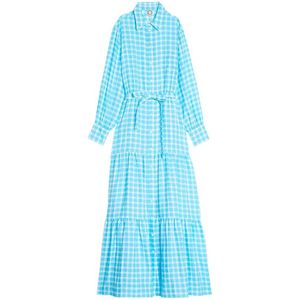 Ines de la Fressange Paris, Dames, Jurken, Blauw, Maat: XS Linnen,