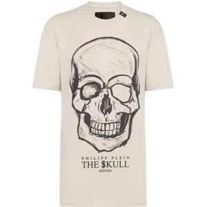 Philipp Plein, Dames, Tops, Beige, Maat: XS Katoen,