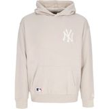 New Era - Yankees Lichtgewicht Hoodie Essentials - Sweatshirt - Beige - Heren - Katoen