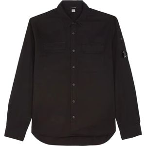 C.p. Company, Heren, Overhemden, Zwart, Maat: 2XL Katoen,
