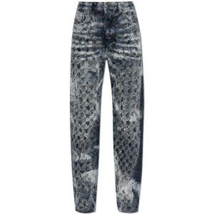 Diesel, Dames, Jeans, Grijs, Maat: W24 Katoen,