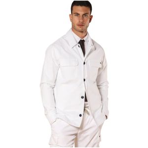 Mason's, Heren, Jassen, Wit, Maat: L Katoen,