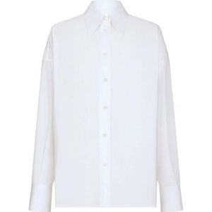 Dolce & Gabbana, Dames, Blouses & Shirts, Wit, Maat: XS Katoen,