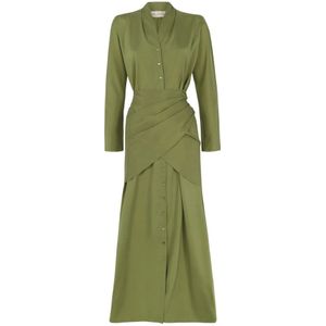 Cortana, Dames, Jurken, Groen, Maat: XS Zijde,
