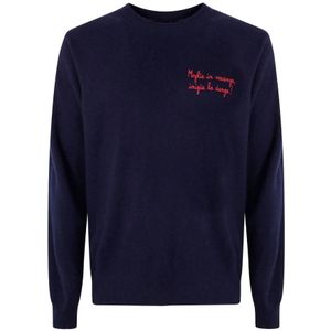 MC2 Saint Barth, Heren, Truien, Blauw, Maat: XL Wol,