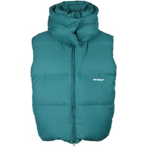 Off White, Heren, Jassen, Groen, Maat: M Poliester,