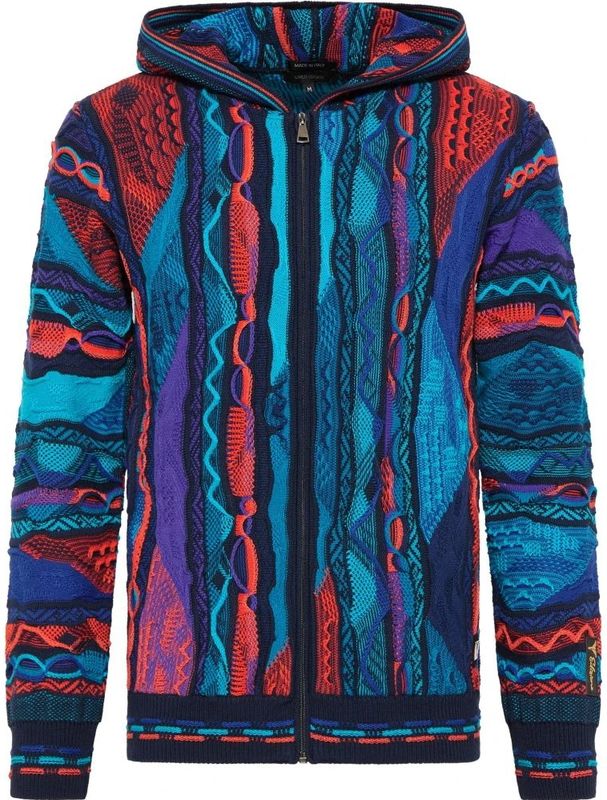 Carlo Colucci - Unieke Zip-through Sweatshirt - Blauw - Heren