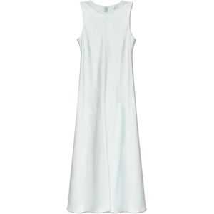 Forte Forte, Dames, Jurken, Blauw, Maat: XS Satijn,