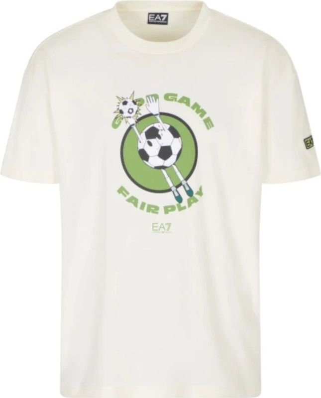 Emporio Armani Ea7, Heren, Tops, Wit, Maat: M Katoen,