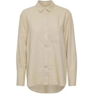 InWear, Dames, Blouses & Shirts, Beige, Maat: S Linnen,