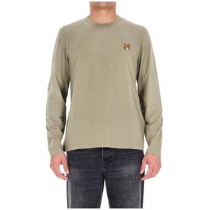 Maison Kitsuné, Heren, Tops, Groen, Maat: L Katoen,