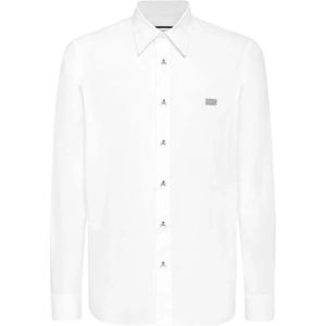 Philipp Plein, Heren, Overhemden, Wit, Maat: S