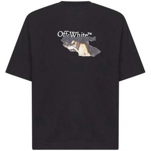 Off White, Heren, Tops, Zwart, Maat: S Katoen,