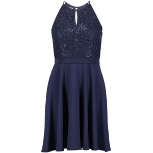 vera mont, Dames, Jurken, Blauw, Maat: S