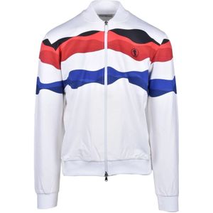 Bikkembergs, Heren, Sweatshirts & Hoodies, Wit, Maat: M Katoen,