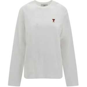 Ami Paris, Dames, Tops, Wit, Maat: L Katoen,